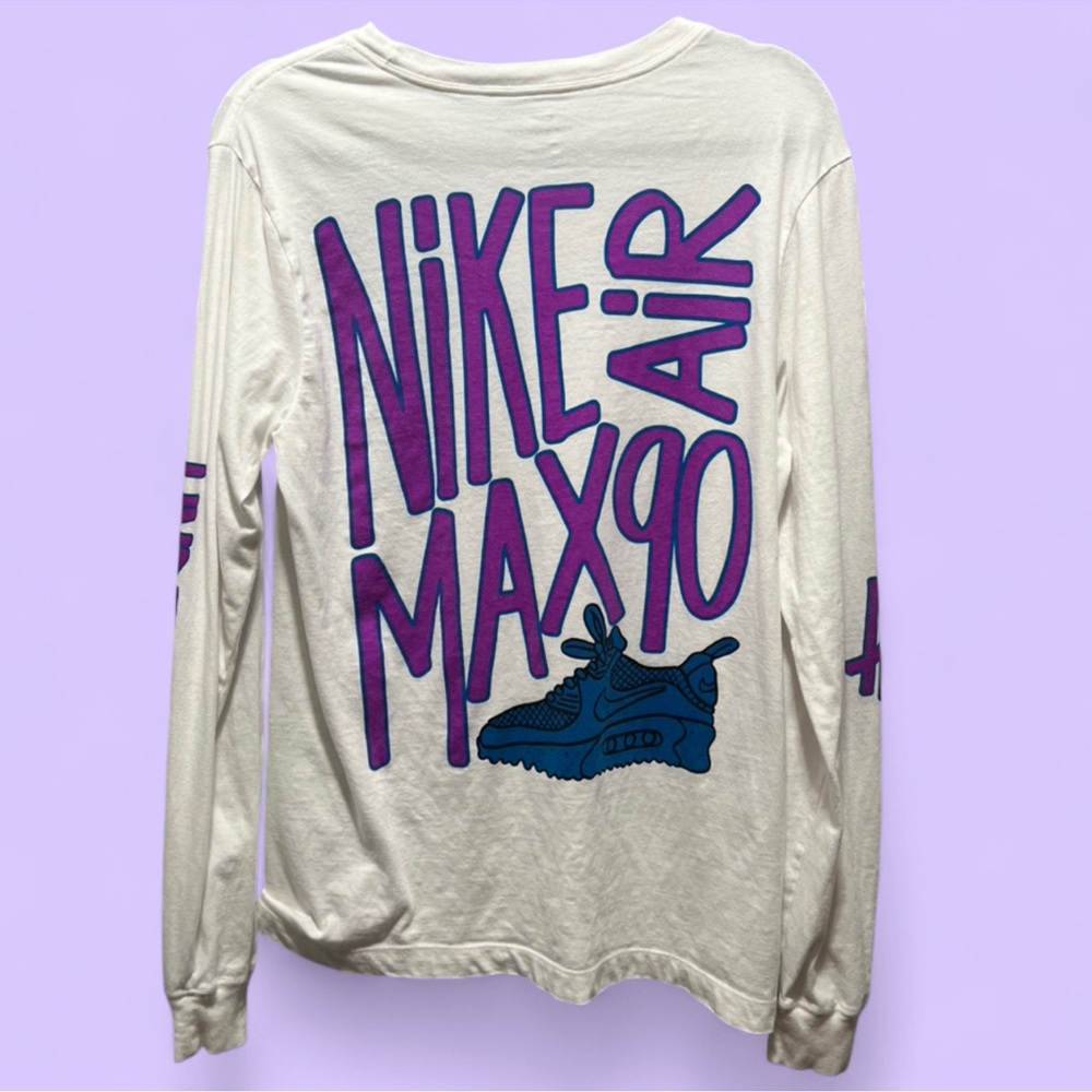 Nike x Undefeated Air Max 90 Long Sleeve Shirt White Mens Small UNDFTD Graphic